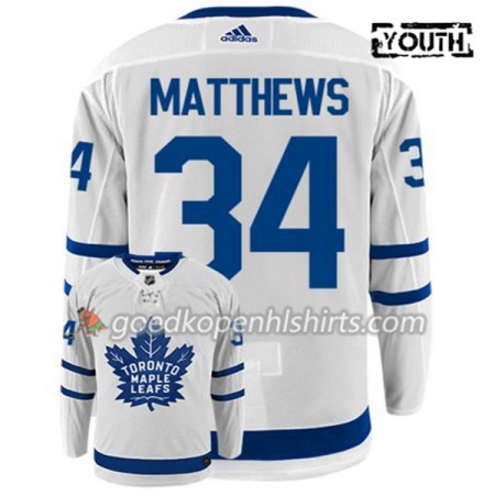 Toronto Maple Leafs AUSTON MATTHEWS 34 Adidas Wit Authentic Shirt - Kinderen